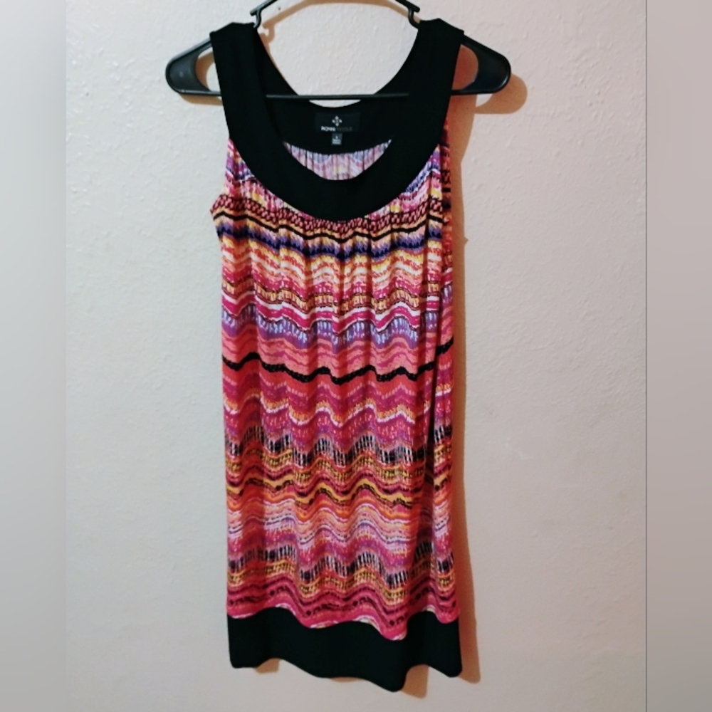 🌞 7 for $12 Ronni Nicole Size 6 Sleeveless Dress with Black Trim